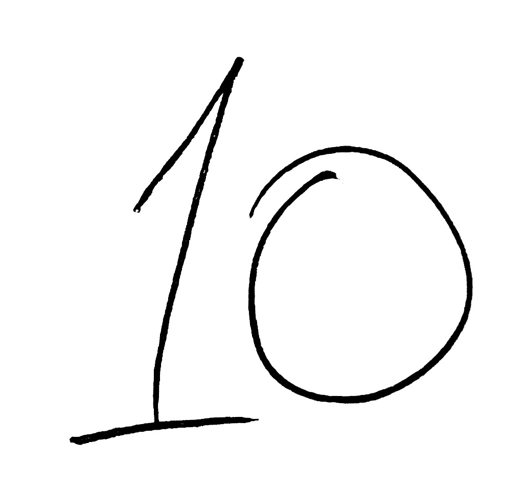 A written number 10